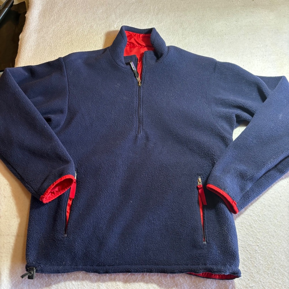 Vintage Patagonia‎ Synchilla Fleece Glissade Reversible Jacket Red Navy Men's M - Picture 6 of 11